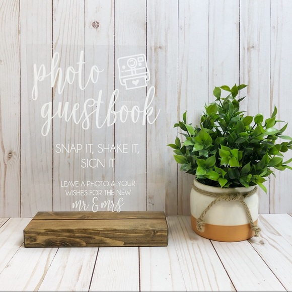 Wedding Other - Photo Guestbook Acrylic Wedding Sign